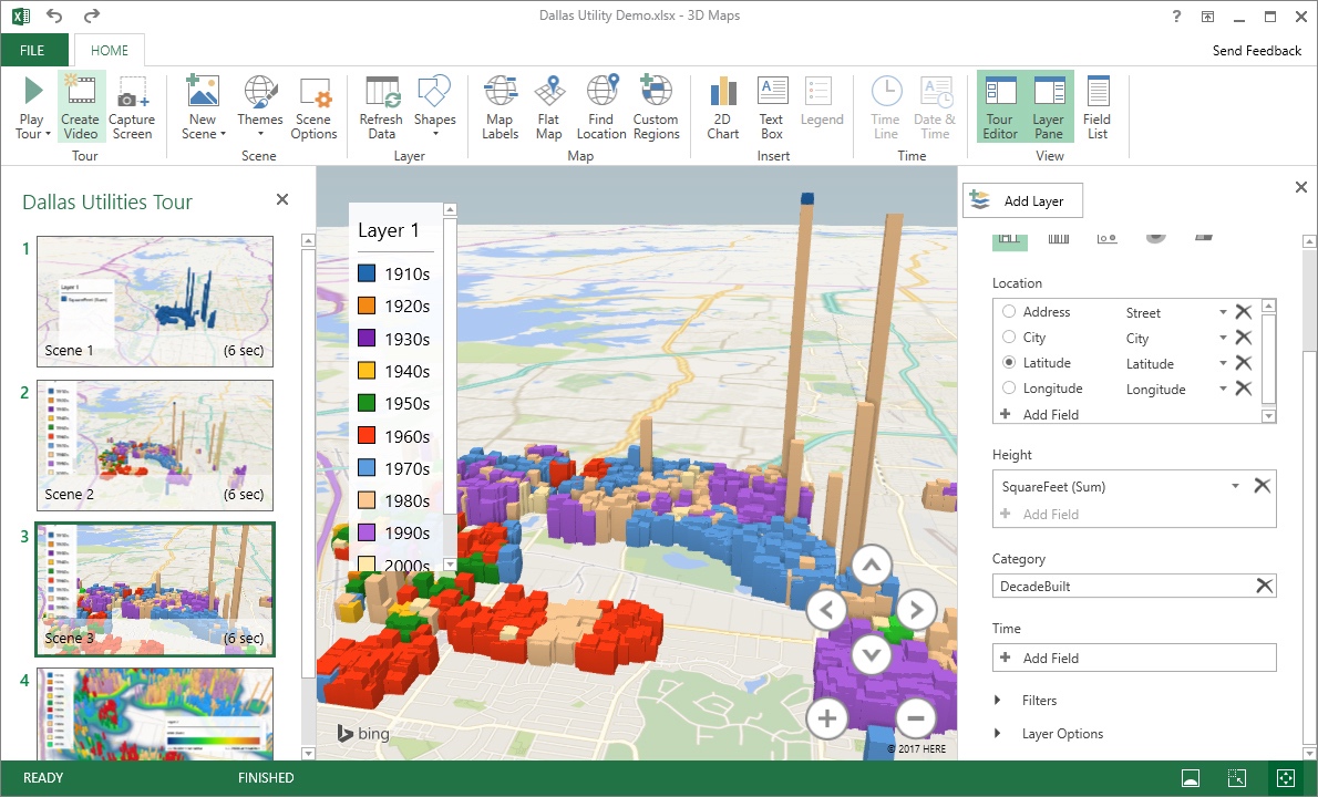 Excel 2016 3D Map (2016)